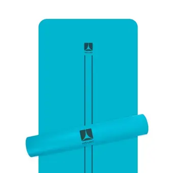 Rebuwo Çift Çizgi Tasarımlı 5mm Doğal Kauçuk Yoga Matı – Kaydırmaz Pilates ve Egzersiz Matı 