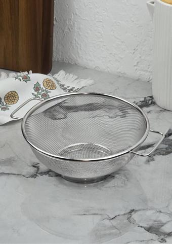 Paslanmaz Sepet Süzgeç - Mutfak Sebze Makarna Süzgeci - 20 CM