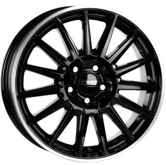 CMS-1264-09 6.0x15" -5x100 ET45 58.1 Diamond Rim Black Gloss Jant (4 Adet)