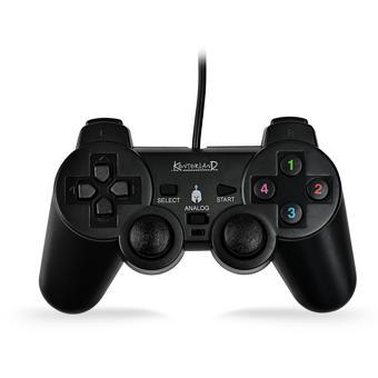 Kontorland Kablolu PC Gamepad – D-Input & X-Input Destekli Çift Titreşimli USB Oyun Kolu - Siyah