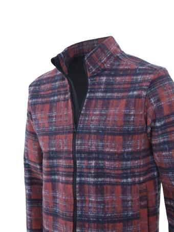 Longberg Erkek Kaşe Fermuarlı Polar Ceket