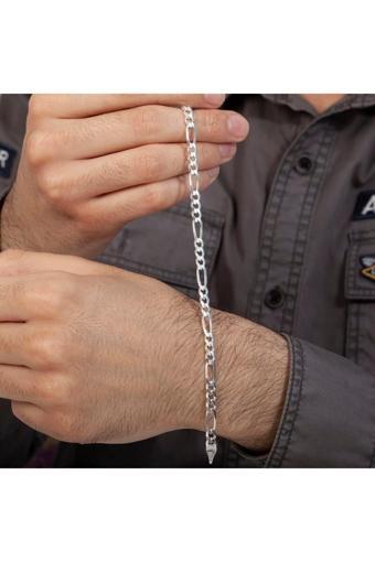 Osmanlı Gümüş 5Mm Figaro Model 925 Ayar Gümüş Erkek Bileklik Künye 253882842