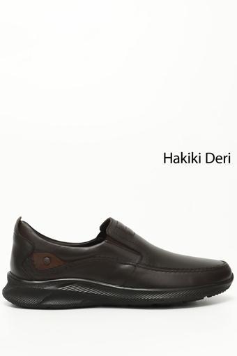 Erkek Kahverengi Hakiki Deri Comfort Ayakkabı