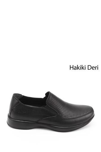 Erkek Siyah Hakiki Deri Comfort Ayakkabı