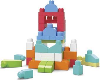 Mega Bloks First Builders 60'lı Blok Torbaları (Pembe), Büyük Boyutlu Bloklar, Doğa Dostu Saklama Çantalı, DCH54