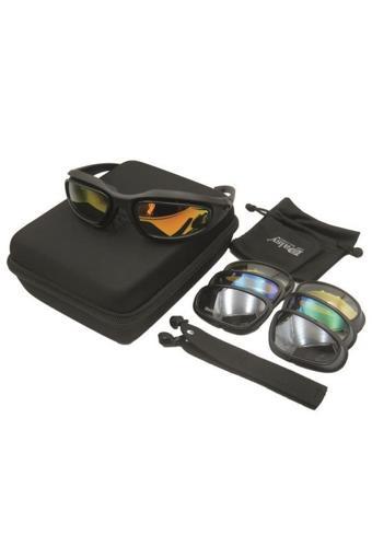 Daisy Tactical 4 Farklı Renk Lensli Çantalı Gözlük / Motorcu Dağcı Asker Gözlüğü  
