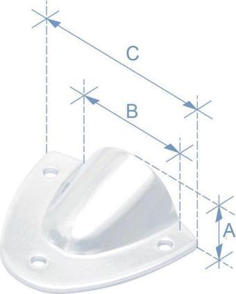 Lalizas Havalandırma Kapağı, Inox 316, 16,3x33x54,10mm