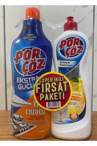 Porçöz Porcöz Yağ Çözücü 1000 Ml 675 Ml Bulaşık Deterjani