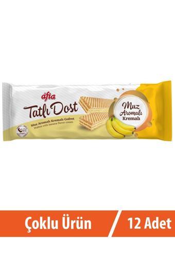 Afia Tatlı Dost Muz Kremalı Gofret 12X140 Gr