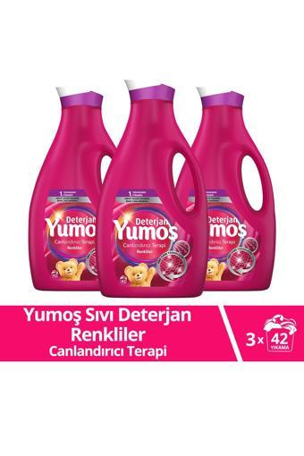 Yumoş Sıvı Bakım Çamaşır Deterjanı Renkli Giysiler Için Renk Korumada Daha Iyisi Yok 2520 Ml 3 Adet