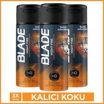 Blade Hero Selection Serisi Night Fire Erkek Deodorant 3x150 Ml