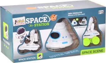 Asya Oyuncak Oyuncak Işıklı Uzay Araçları ve Astronotlar Oyun Seti Space Station