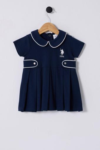 U.S. Polo Assn. Kız Bebek Lacivert Elbise