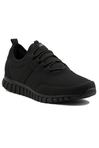 Erkek Siyah Bağcıksız Hafif Günlük Sneaker 1906