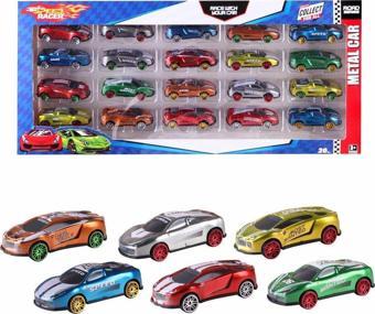 Farbu Oyuncak Toysan 20 li Speed Racer Diecast Metal Araba TOY-35