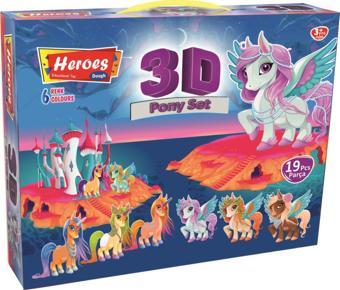 Eren HEROES 3D PONY SET 6 RENKLİ OYUN HAMURU ERN-569