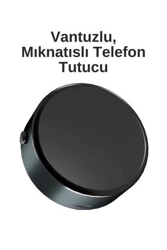 Şarjlı Vakumlu Mıknatıslı Magsafe Uyumlu Araç İçi Vantuzlu Telefon Tutucu (Şarj Özelliği yoktur)