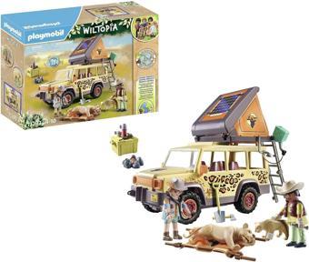 Playmobil Wiltopia 71293 Aslanlar ve Arazi Aracı, Savanada Macera Dolu Hayvan Bakımı, Sürdürülebilir