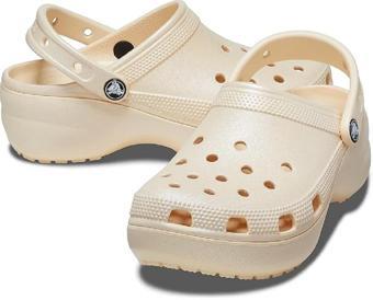 Crocs Classsic Platform Clog Shimmer Clog Vanilla
