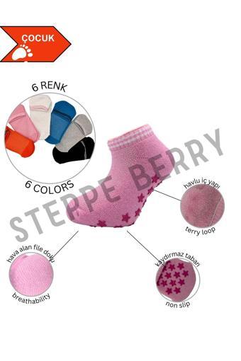 Steppe Berry Çocuk Kaydırmaz Havlu Patik Çorap