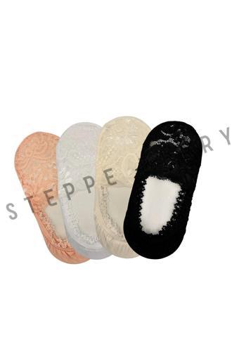 Steppe Berry 4'Lü Rahat Çocuk Dantel Babet Çorap