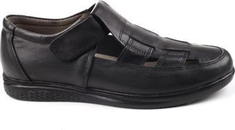 Walkenzo 3899 Ortopedik Hakiki Deri Erkek Sandalet Ayakkabı