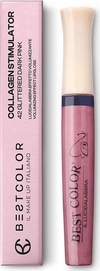 Best Color Collagen Stimulator Volumizing 42 Koyu Pembe Parıltı Dudak Parlatıcısı