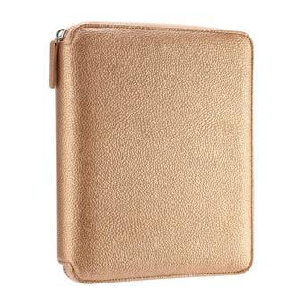 Victoria's Journals Buffalo Zipper Folder A5 Organizer Defter Sedefli Altın 123-0285