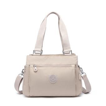 Krinkıl Kumaş Kadın Omuz Çantası Smart Bags 1125 Bej