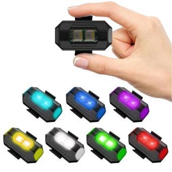 3B Trend Motosiklet Drone Bisiklet Otomotiv Şarjlı Kablosuz Mini Led Lamba Cakarlı 7 Renk Flaşlı