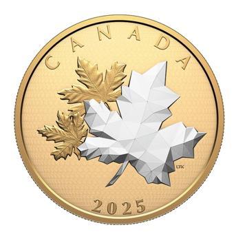 AgaKulche Maple Leaves in Motion 2025 Altın Kaplama Gümüş Sikke Coin
