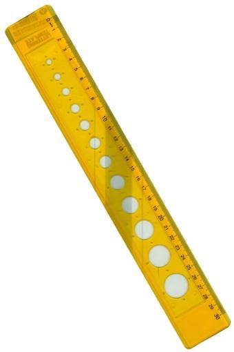 Ark Daire Şablonu Cetvel 30 Cm 035