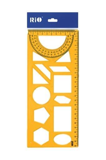 Rio Geometri Şablon Cetvel Renkli 2'Li