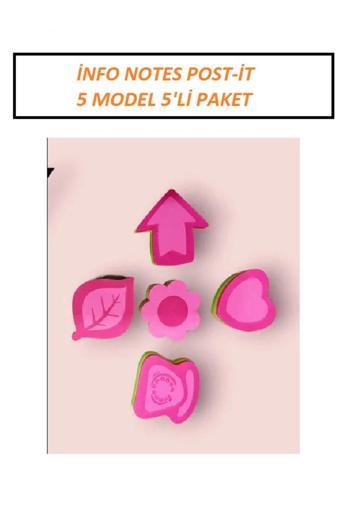 Halsa İnfo Notes Şekilli Yapışkanlı Kağıt Pos-İt 5X5 Cm 100 Lü 3 Renk