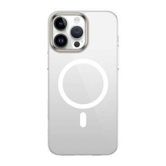 Apple iPhone 16 Pro Kılıf M-safe Şarj Özellikli Şeffaf Cam Arka Yüzey Zore G-Glass Kapak