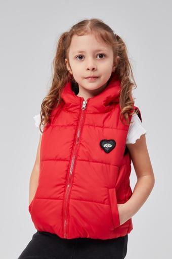 Benitto Kids Kapüşonlu Kız Çocuk Şişme Yelek 51307