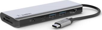 Belkin USB-C 7 in 1 Multiport Çoklayıcı Adaptör / AVC009BTSGY
