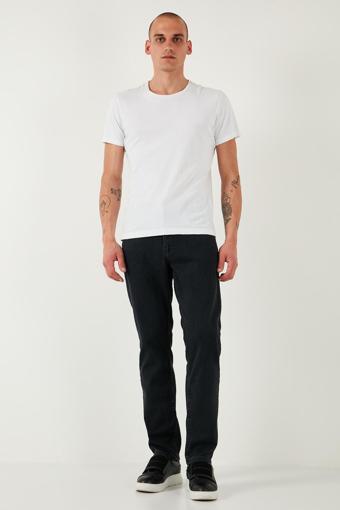 Buratti Pamuklu Comfort Fit Yüksek Bel Boru Paça Jeans Erkek Kot Pantolon 4411S88TEXAS SİYAH