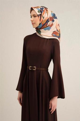 Armine Desenli Saf Ipek Twill Eşarp 9312- 04