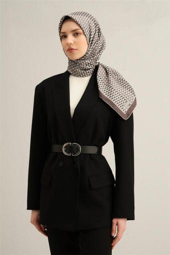 Armine Desenli Saf Ipek Twill Eşarp 9319- 08