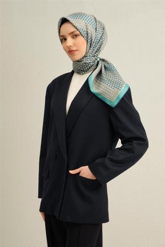Armine Desenli Saf Ipek Twill Eşarp 9319- 50