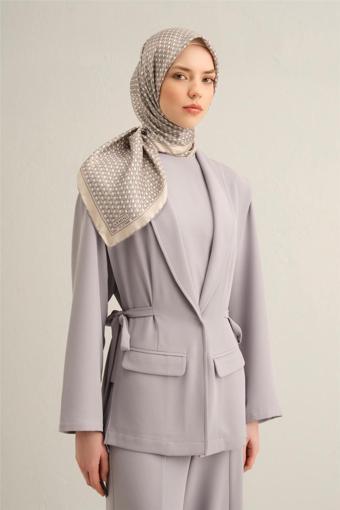 Armine Desenli Saf Ipek Twill Eşarp 9319- 85