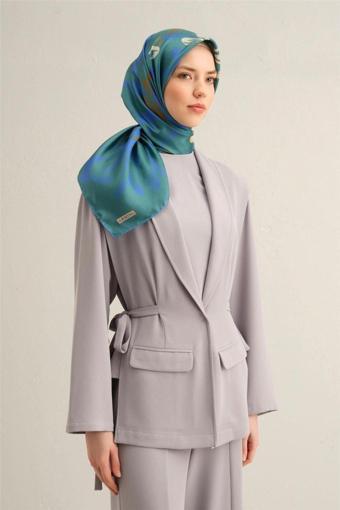 Armine Desenli Saf Ipek Twill Eşarp 9322- 37