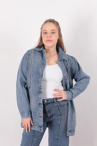 Aynaz 14558 Kadın Jean Ceket