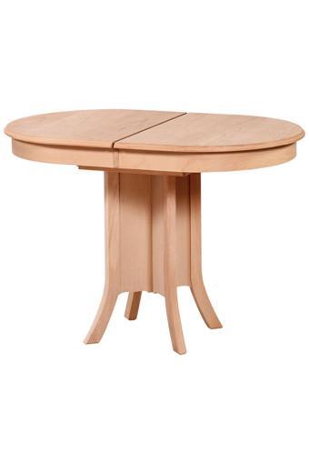 Evim-E Aksesuar Oval Ortadan Ayaklı Açılır Masa 75X108 Cm Ahşap Ham Cilasız
