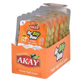 Akay Kırma Yeşil Zeytin Aç Bitir 150 gr x 6 Adet