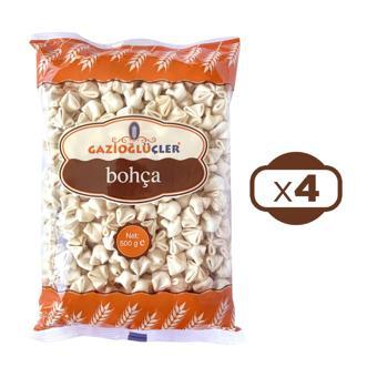Gazioğlu Üçler Bohça Kuru Mantı 500 gr x 4 Adet