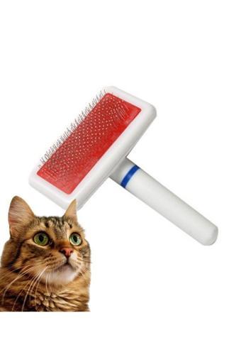 Bushop Kedi Köpek Tüy Tarama Fırçası Zarasız Ve Kaliteli Beyaz Telli Fırça