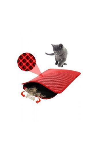 Prochef 60 X 40 Cm Kırmızı Elekli Paspas & Kedi Tuvaleti Önü Paspası