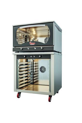 Osimo Osimix 2'Li Patisserie Serisi Konveksiyonel 4'Lü Buharlı Fırın Ve 8'Li Buharlı Mayalandırma 220 W